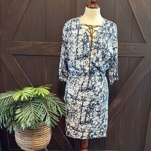 MICHAEL Michael Kors Blue and White Dress